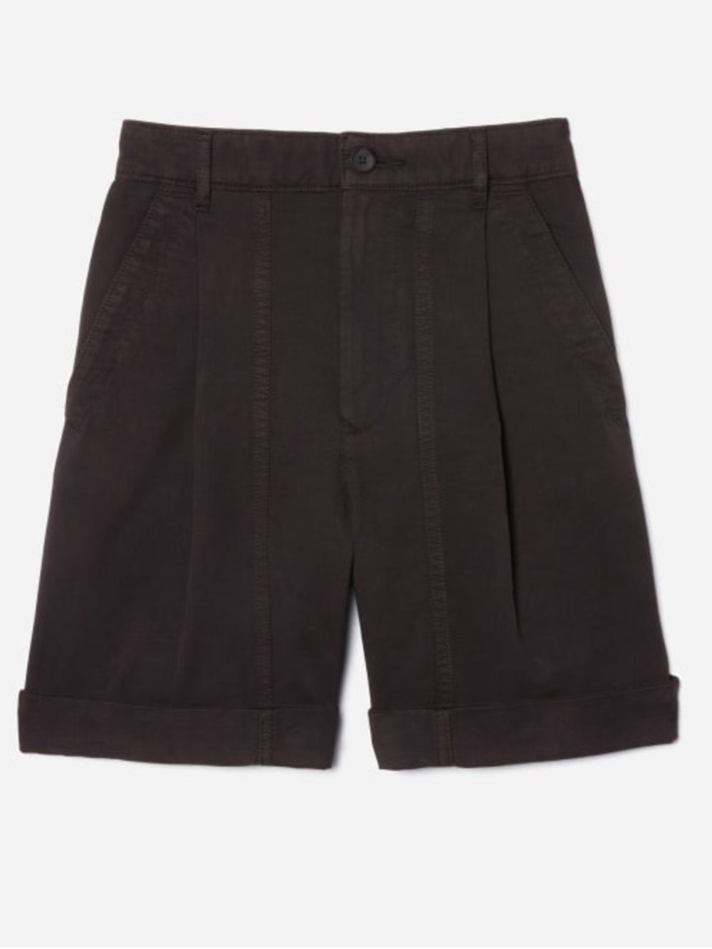 Everlane The Tourist High Rise Pleated Shorts Black Size 0